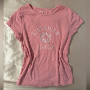 American Eagle Outfitters Pink Graphic Tee